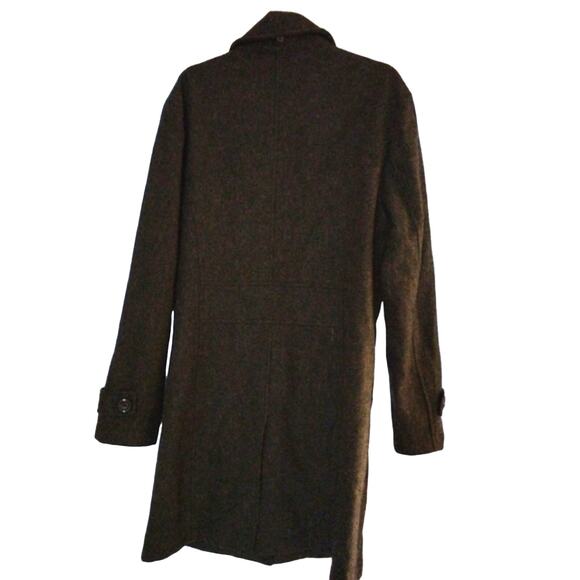 Y2K Wool Style Wrap Coat XXL GRAY Oversized Buttons Punk Goth Whimsigoth Retro⁹ - Picture 9 of 16